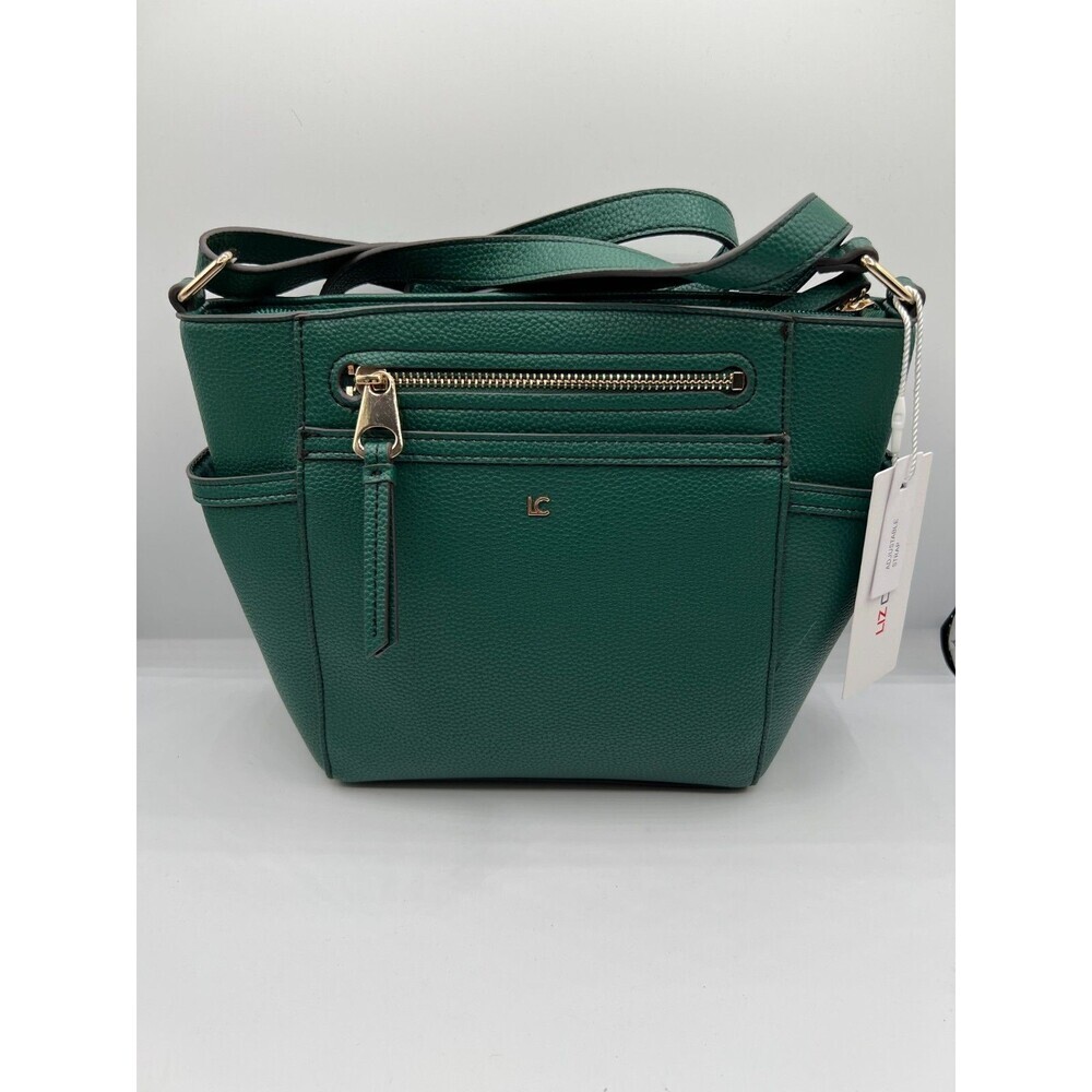 Liz Claiborne LC Lola Green Crossbody Bag Pebbled Faux Leather NWT